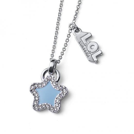 Gyermek nyaklánc L.O.L Surprise Star Swarovski kristályokkal L1003BLU