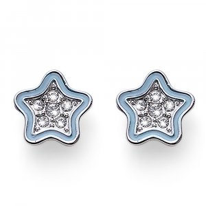 Gyermek fülbevaló L.O.L Surprise Star agumarine Swarovski kristályokkal L2002BLU