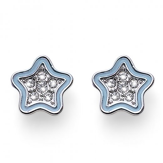Gyermek fülbevaló L.O.L Surprise Star agumarine Swarovski kristályokkal L2002BLU