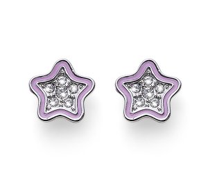 Gyermek fülbevaló L.O.L Surprise Star rose Swarovski kristályokkal L2002PIN