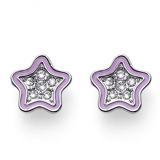 Gyermek fülbevaló L.O.L Surprise Star rose Swarovski kristályokkal L2002PIN