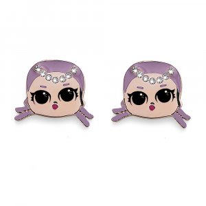 Gyermek fülbevaló L.O.L Surprise Merbaby Pin RG Swarovski kristályokkal L2011MER