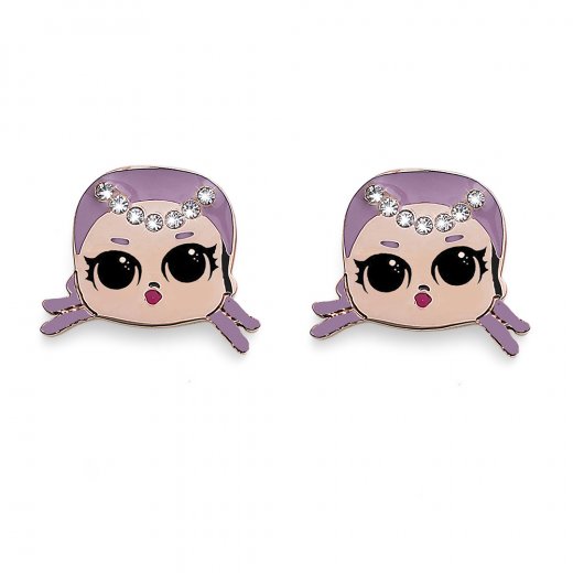 Gyermek fülbevaló L.O.L Surprise Merbaby Pin RG Swarovski kristályokkal L2011MER