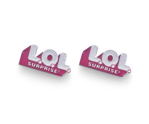 Gyermek fülbevaló L.O.L Surprise LOL logo Swarovski kristályokkal
