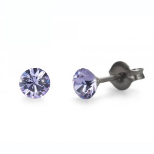 Oliver Weber fülbevalók Swarovski kristályokkal Sensitive PE Chaton mini violet