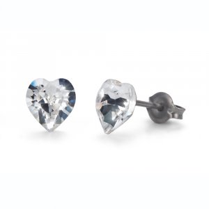 Oliver Weber fülbevalók Swarovski kristályokkal Sensitive PE Heart mini CRY