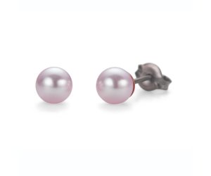 Fülbevaló Oliver Weber Sensitive PE Pearl round mini rosaline