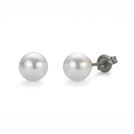 Fülbevaló Oliver Weber Sensitive PE Pearl round midi white