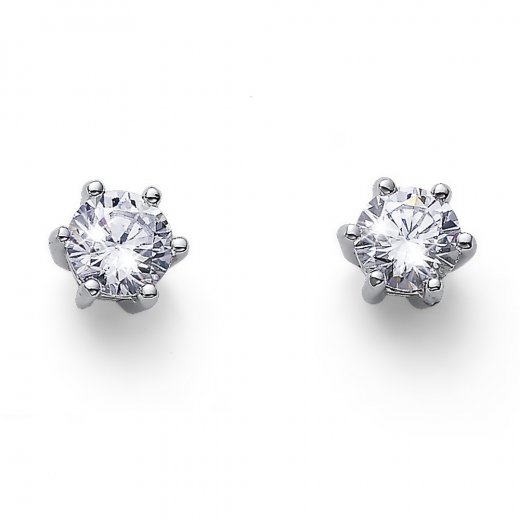 Ezüst fülbevaló Swarovski kristályokkal Oliver Weber Brilliance M CZ WHI