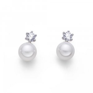 Fülbevaló Swarovski kristályokkal Oliver Weber Focus RH CZ white pearl