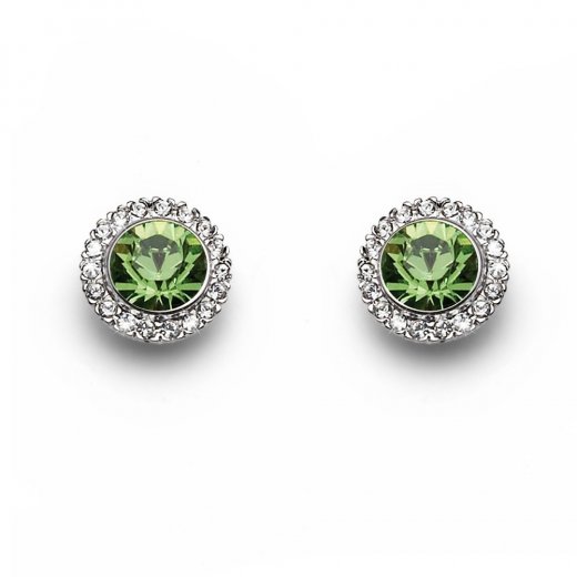 Fülbevaló Swarovski kristályokkal Oliver Weber More basic RH peridot