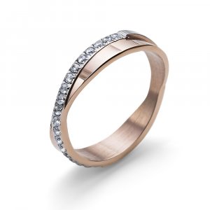 Gyűrű Swarovski kristályokkal Oliver Weber Twist STE CZ RG