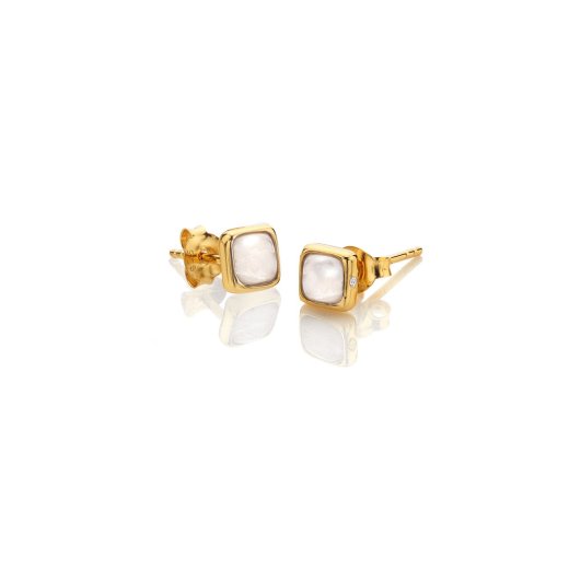 Ezüst fülbevaló Hot Diamonds X Gemstones Square DE770