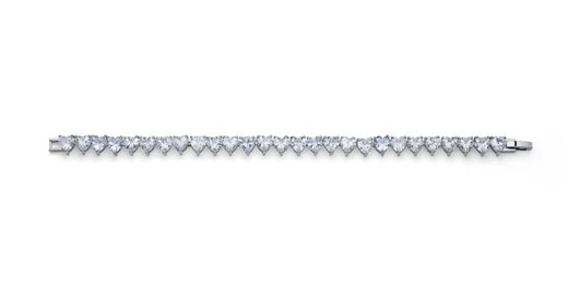 Ezüst karkötő Swarovski kristályokkal Oliver Weber Sublime