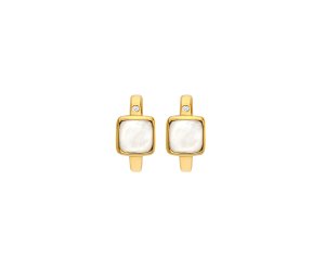 Ezüst fülbevaló Hot Diamonds X Gemstones Square DE767