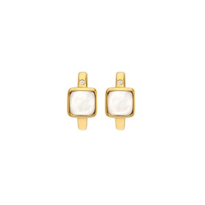Ezüst fülbevaló Hot Diamonds X Gemstones Square DE767