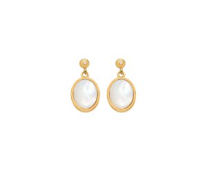 Ezüst fülbevaló Hot Diamonds X Gemstones Oval DE775