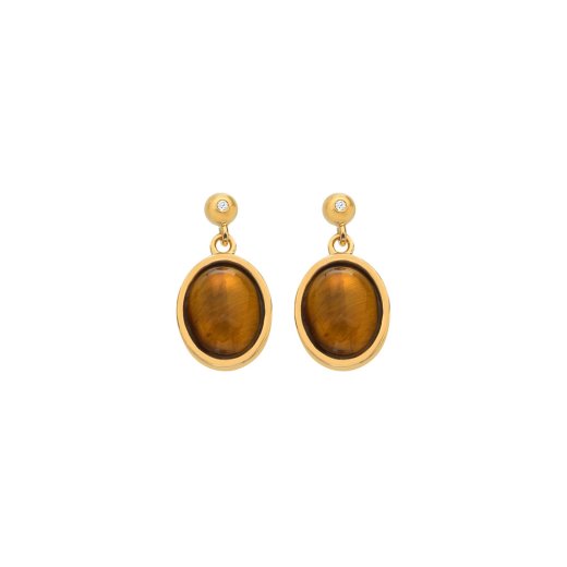 Ezüst fülbevaló Hot Diamonds X Gemstones Oval DE777