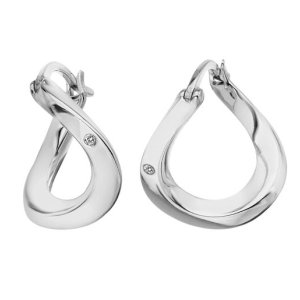 Ezüst fülbevaló Hot Diamonds Huggies DE792