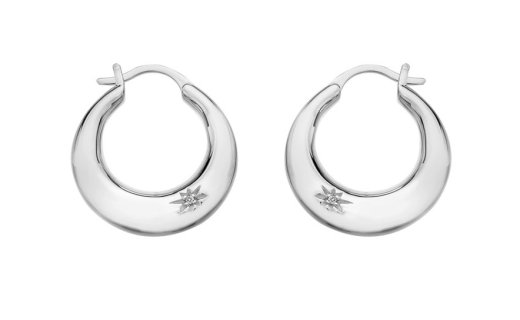 Ezüst fülbevaló Hot Diamonds Huggies DE794