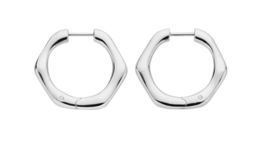 Ezüst fülbevaló Hot Diamonds Huggies DE795