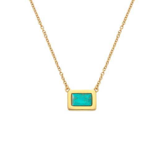 Ezüst nyaklánc Hot Diamonds X Gemstones Rectangle DN179