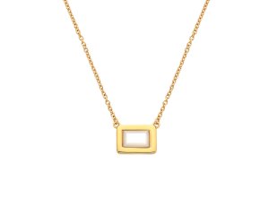 Ezüst nyaklánc Hot Diamonds X Gemstones Rectangle DN180