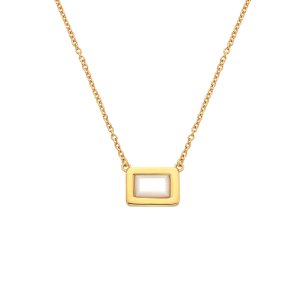 Ezüst nyaklánc Hot Diamonds X Gemstones Rectangle DN180