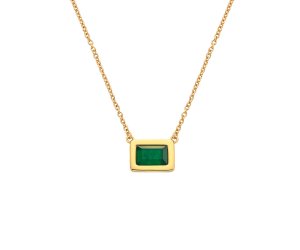 Ezüst nyaklánc Hot Diamonds X Gemstones Rectangle DN181