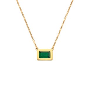 Ezüst nyaklánc Hot Diamonds X Gemstones Rectangle DN181
