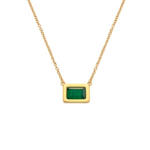 Ezüst nyaklánc Hot Diamonds X Gemstones Rectangle DN181
