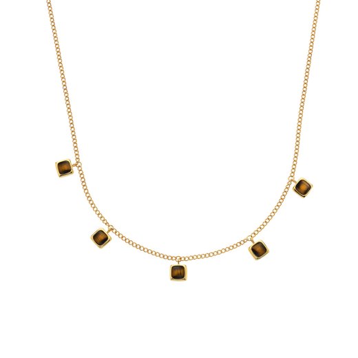 Ezüst nyaklánc Hot Diamonds X Gemstones Square DN184