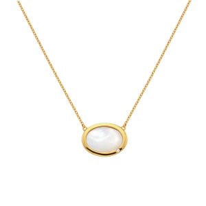 Ezüst nyaklánc Hot Diamonds X Gemstones Oval DN186