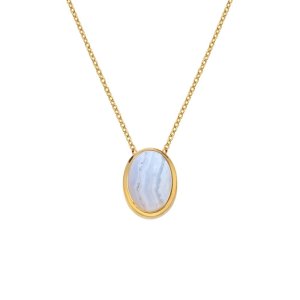 Ezüst medál Hot Diamonds X Gemstones Oval DN190