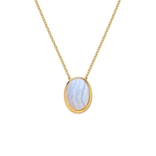 Ezüst medál Hot Diamonds X Gemstones Oval DN190