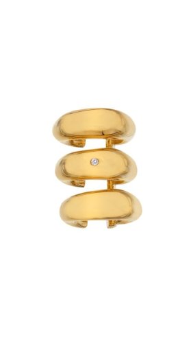 Single ezüst fülbevaló Cuff Hot Diamonds x Jac Jossa Soul DE664